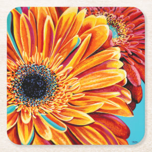 Dessous-de-verre Carré En Papier Couleurs éclatées II