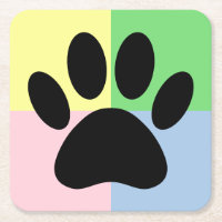 Couleurs Pastel Empreinte de patte chien personnal