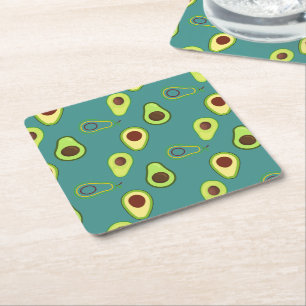 Dessous-de-verre Carré En Papier Coupe Avocado été Vert dégradé Motif
