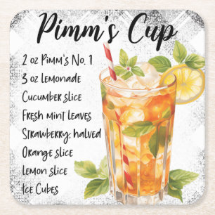 Dessous-de-verre Carré En Papier Coupe Pimm's