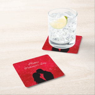 Dessous-de-verre Carré En Papier Couple amoureux