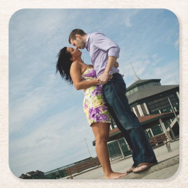 Dessous-de-verre Carré En Papier Couples dans des dessous de verre carrés de (Devant)