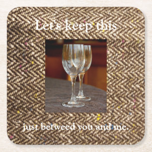 Dessous-de-verre Carré En Papier Couples de tweed de dessous de verre de vin