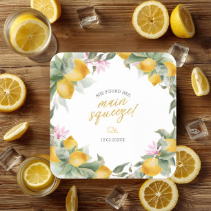 Dessous-de-verre Carré En Papier Couronne de Citron Coup de Pouce pour Budget Enter