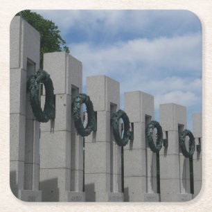Dessous-de-verre Carré En Papier Couronnes du Mémorial de la Seconde Guerre mondial