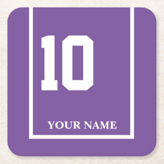 Dessous-de-verre Carré En Papier Course de chevaux de Derby Violet 10 Personnalisé