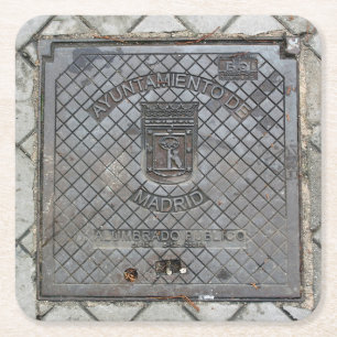 Dessous-de-verre Carré En Papier Couverture utilitaire Madrid, Espagne - Dessous de
