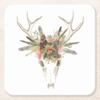 Crâne et fleurs de cerfs