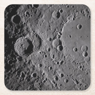 Dessous-de-verre Carré En Papier Cratères lunaires Artemis II