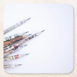 Dessous-de-verre Carré En Papier Crayons