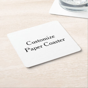 Dessous-de-verre Carré En Papier créez votre propre carré simple personnalisé