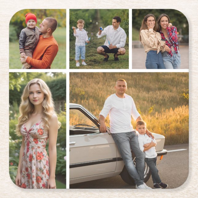 Dessous-de-verre Carré En Papier Créez votre propre collection photo 5 (Devant)