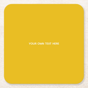 Dessous-de-verre Carré En Papier Créez Votre Propre Conception Personnalisée Jaune