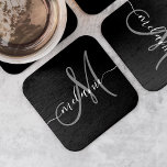 Dessous-de-verre Carré En Papier Créez Votre Propre Monogramme Personnalisé Et Un S<br><div class="desc">Créez votre propre dessous de verre papier personnalisé avec votre nom manuscrit personnalisé et votre monogramme. Pour modifier ce modèle de conception, modifiez les champs de texte comme indiqué ci-dessus. Vous pouvez facilement ajouter du texte ou des images, customiser des polices et des couleurs. Offrez-vous un cadeau parfait pour votre...</div>