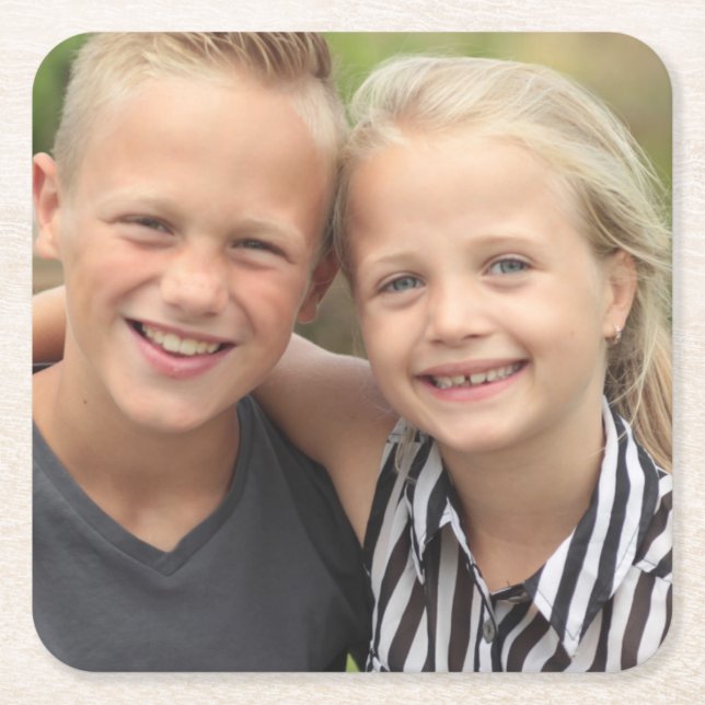 Dessous-de-verre Carré En Papier Créez votre propre photo (Devant)