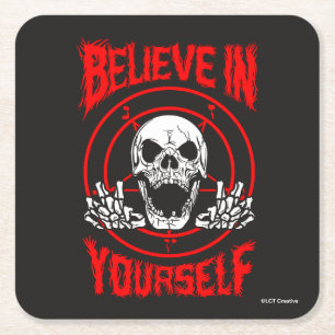 Dessous-de-verre Carré En Papier Crois En Toi-Même