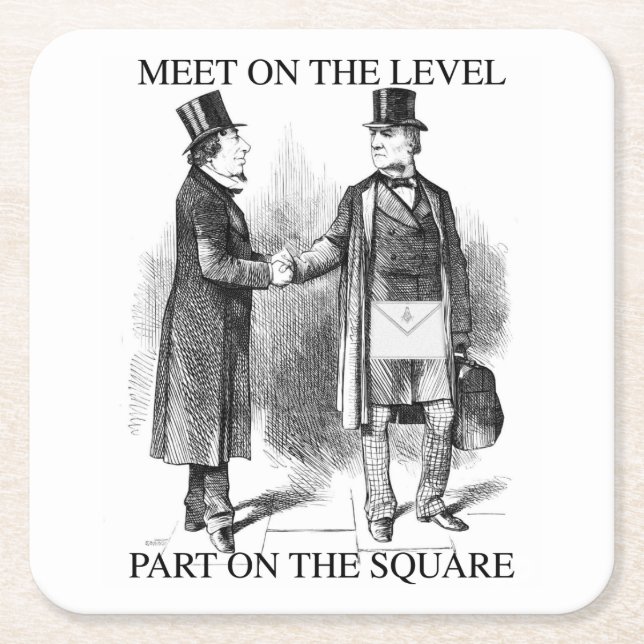 Dessous-de-verre Carré En Papier Croyance de maçons (Devant)