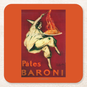 Dessous-de-verre Carré En Papier Cru PosterEurope de Baroni de pâtés
