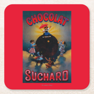 Dessous-de-verre Carré En Papier Cru PosterEurope de Chocolat Suchard
