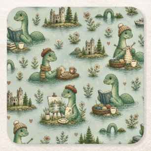 Dessous-de-verre Carré En Papier Cryptides cosy Nessie Monstre du Loch Ness loisirs
