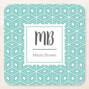 Dessous-de-verre Carré En Papier Cube monogramme