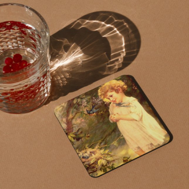 Dessous-de-verre Carré En Papier Cuisine victorienne avec oiseaux (Créateur téléchargé)