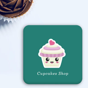 Dessous-de-verre Carré En Papier Cupcake Kawaii