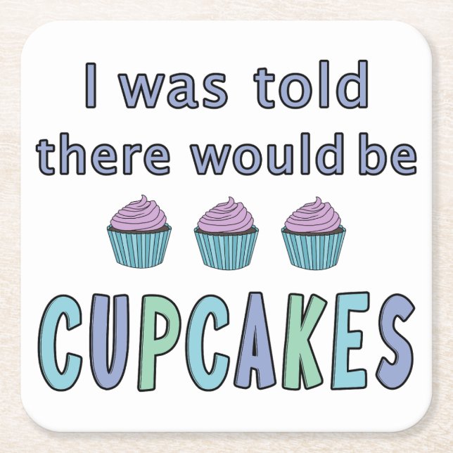 Dessous-de-verre Carré En Papier Cupcakes (Devant)