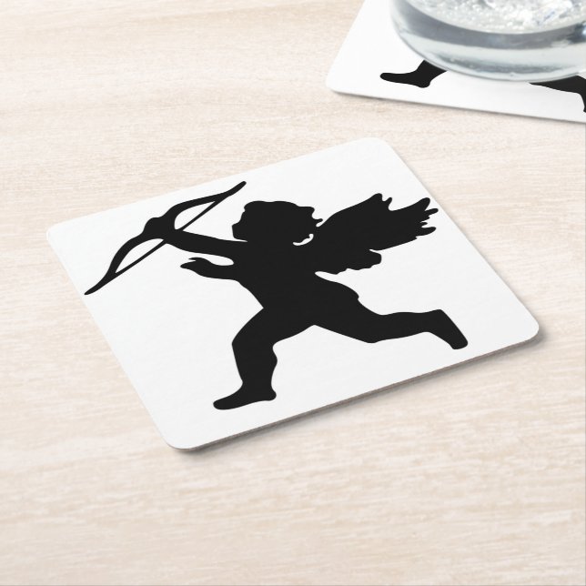 DESSOUS-DE-VERRE CARRÉ EN PAPIER CUPID (Incliné)