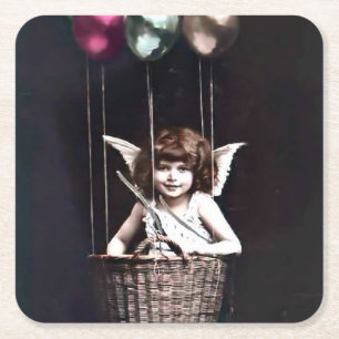 Dessous-de-verre Carré En Papier Cupid vintage