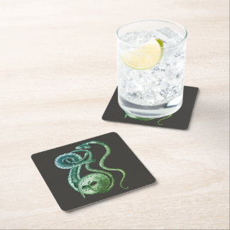 Dessous-de-verre Carré En Papier Curiosités de serpent à deux têtes vintage