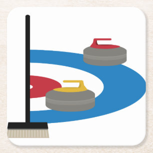 Dessous-de-verre Carré En Papier Curling Sport