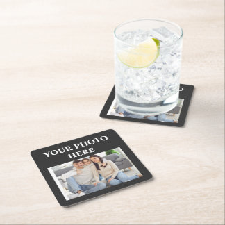 Dessous-de-verre Carré En Papier Custom Family Photo Coaster