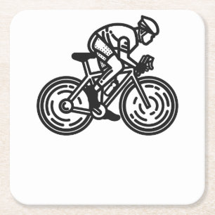 Dessous-de-verre Carré En Papier cycliste
