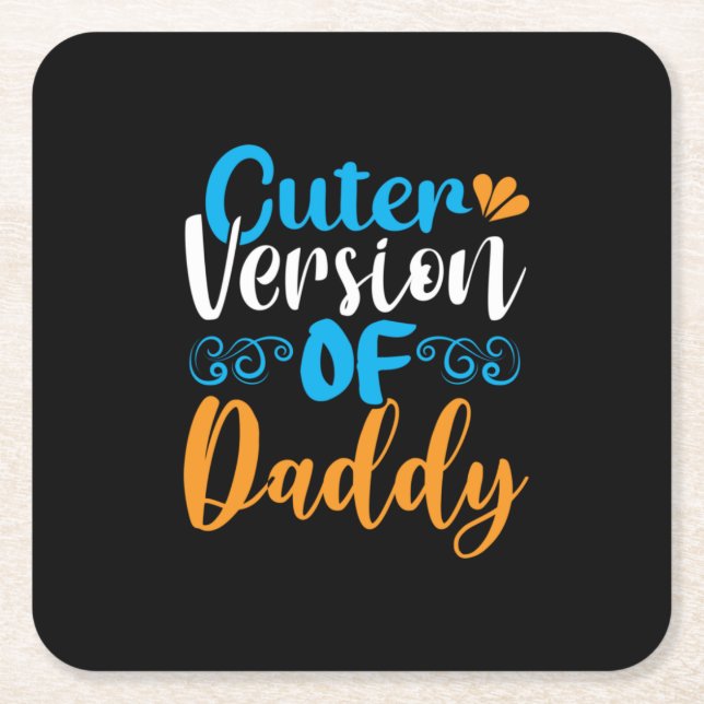 Dessous-de-verre Carré En Papier Daddy Gift Cuter Version De Daddy (Devant)