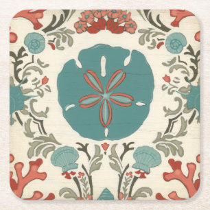 Dessous-de-verre Carré En Papier Damas I