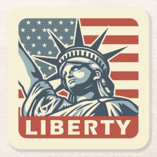 Dessous-de-verre Carré En Papier Dame Liberté