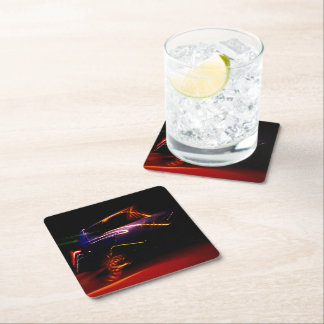Dessous-de-verre Carré En Papier danse de voiture violette