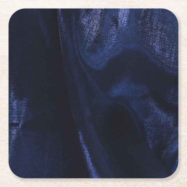 Dessous-de-verre Carré En Papier Dark Blue Minimalist Drink Coaster (Devant)