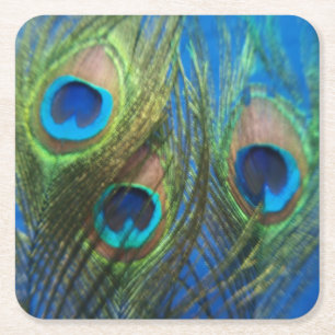 Dessous-de-verre Carré En Papier De poissons d'oeil de paon toujours la vie