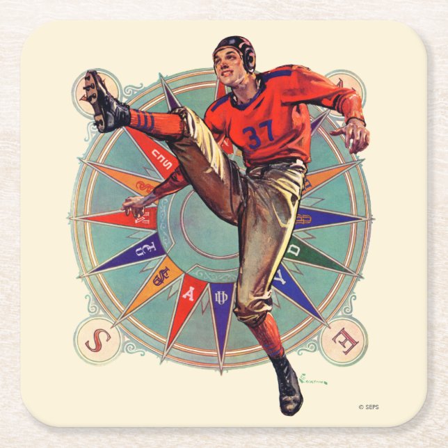 Dessous-de-verre Carré En Papier Début (Devant)