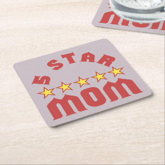 Dessous-de-verre Carré En Papier Décerné 5 étoiles à Maman