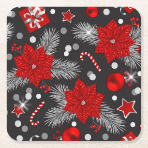 Dessous-de-verre Carré En Papier Décor de Noël Design motif