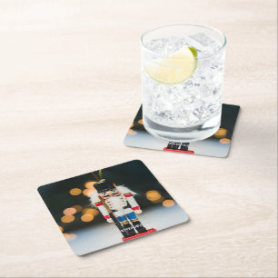 Dessous-de-verre Carré En Papier Décoration de noël classique casse-noisette de Sli