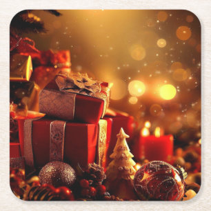 Dessous-de-verre Carré En Papier Décorations de Noël 3