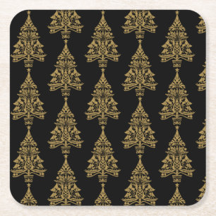 Dessous-de-verre Carré En Papier Décorations scandinaves nordiques d'arbres de Noël