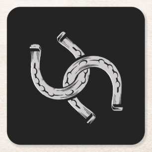 Dessous-de-verre Carré En Papier Défer à cheval