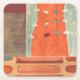 Dessous-de-verre Carré En Papier Défilé abstrait des oeufs par Bruyère J Vess