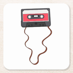 Dessous-de-verre Carré En Papier Déploré bande Mixbande Rétro Vintage