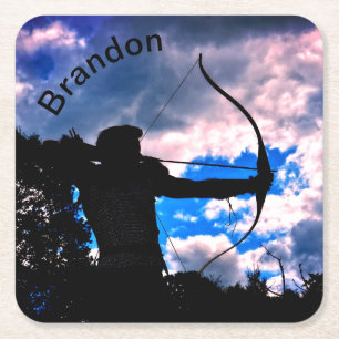 Dessous-de-verre Carré En Papier Der Bogenschütze